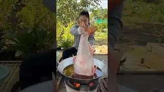 Crispy Big Fish Fry 🤤  Asian Street Food #viral #trending #food #shorts #streetfood #asianfood