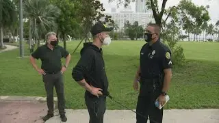Miami Police Officers Make Rounds To Find Mask Violators