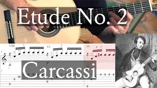 ЭТЮД № 2 &mdash; Маттео Каркасси &mdash; Полное руководство с табулатурой &mdash; Fingerstyle Guitar