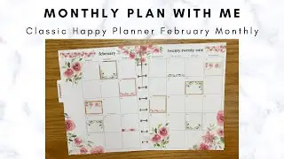 Monthly Plan with Me - February Spread in Classic Happy Planner
