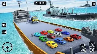 US Airplane Pilot Cargo Car Transporter_ Multi Trailer Transport Drive Sim 2021_ GamePlay.