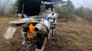 Akrapovic No DB-Killer - Test Sound on Husqvarna Fe 350