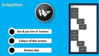 Make  different buttons , change color , change size of the screen. ||Python