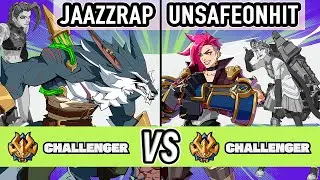 2XKO ▰ Jaazzrap (Warwick / Jinx) vs Unsafeonhit (Jinx / Vi) ▰ High Level Gameplay