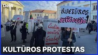 Tiesiogiai: protestas dėl Nausėdos kultūros ministru paskirto „Nemuno aušros“ atstovo Adomavičiaus