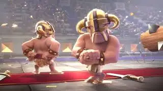 Clash royale star level E-barbs animation in slow mo
