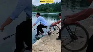 साइकिल गई पानी में 😂😂 |  funny shorts 😂 #shorts #funny #viral