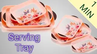 Shrigana Serving Tray Set of 3 Pcs with Rectangular Shape and Printed Design | Peculiar Reviews