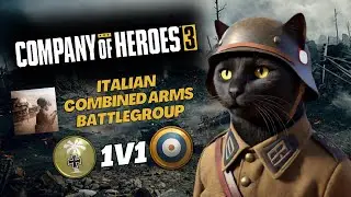 Company of Heroes 3 | 1v1 Italian Combined Arms Battlegroup Multiplayer Gameplay - No Commentary