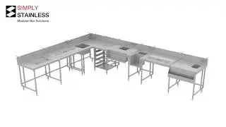 Stainless Steel Modular Bars: Bar Completion Assembly Animation