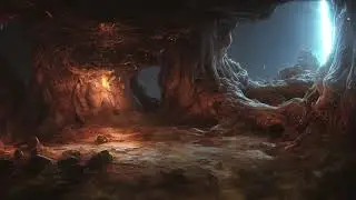 Otherworldly cave | Free animated motion background | Cave scenery animation