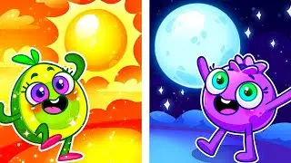 Bebê Aprende os Opostos 🌞 Dia e Noite 🌙 Quente vs Frio ✨ | Histórias Divertidas para Crianças