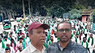 Video| जय किसान भाजी मार्केटवर कारवाई करा शेकडो शेतकऱ्यांची चन्नम्मा चौकात निदर्शने