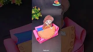 Diy paper sofa Easy kids Craft🛋️😨#shorts #youtubeshorts #trending #funny #comedy #craft #diy #kids