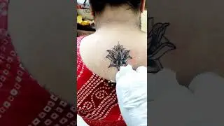 mandala back tattoo for girls