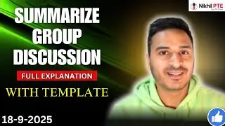 SUMMARIZE GROUP DISCUSSION TIPS AND TRICKS WITH TEMPLATE || PTE BY NIKHIL || #nikhilpte