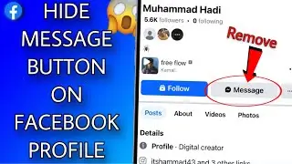 How to Remove Message Button on Facebook 2025| Hide message button on Facebook Profile