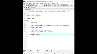 c program to print table of any number 🔥🔥💯💯