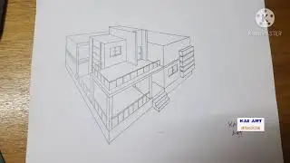 modern house by using 2 point perspective.. kai art