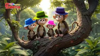 കുരങ്ങൻമാരും  തൊപ്പി വിൽപ്പനക്കാരനും  - Monkey and Hat Seller Story |  Moral Story | Galatta Kids