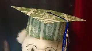 Tutorial: How to make a graduation hat out of real money bills, Part 2