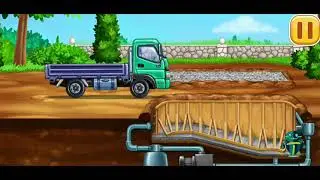 Let's Play|Build a House with the Pool|Prepare the ground for the water|Learn construction vehicles