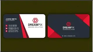 Modern Business Card Template Design in Corel Draw 2020 by @Adan-Graphics
