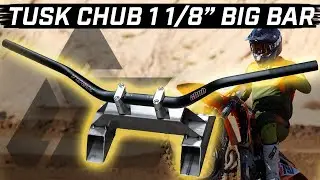 Комплект зажимов для руля Tusk Chub 1 1/8 дюйма с резиновым креплением и универсальным резиновым креплением