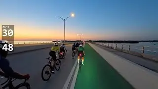 Miami hammer ride, no wind, proper peloton action, uncut Mar. 26, 2025