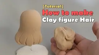 Tip , DIY ) 클레이 피규어 머리 만들기 강좌 / Chibi Clay figure making hair / Tutorial / How to make hair
