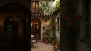 A little Mediterranean dream tucked away in a courtyard. 🥰#rusticarchitecture  #CourtyardVibes