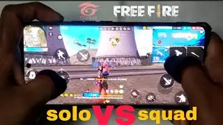 solo vs squad 💪 Handcam power of 🔥 BR Ranked full gameplay Garena free fire 