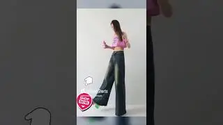 GRADIENT COLOR WIDE LEG JEANS DENIM PANTS #clothing