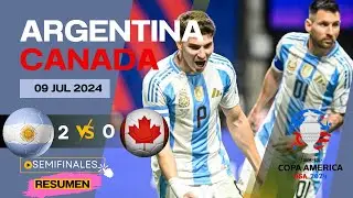ARGENTINA VS CANADA || HIGHLIGHTS || RESUMEN Y GOLES || SEMIFINALES || COPA AMERICA USA 2024