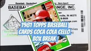 1981 Topps Baseball Cards Coca Cola Philadelphia Phillies Cello Box Break Pack Rip #baseballcards