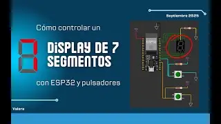 ESP32: Contador hexadecimal A-F en display de 7 segmentos