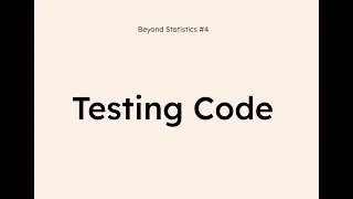 Testing Code | Technical Tools for Data Scientists &ndash; Beyond Statistics