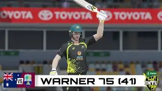 David Warner Classical Innings V WestIndies 2022 | Cricket 22 | Real Commentary | BroDow Gaming (BG)