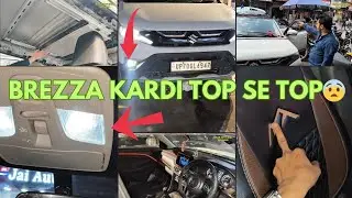 Brezza Car Modified | New Roof Lining  Projector Headlights  Ambient Light Setup | Full Upgrade 2025