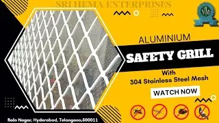 Aluminium Safety Grill Sliding  with 304- Stainless Steel Mesh #aluminium #grill #sliding #balcony