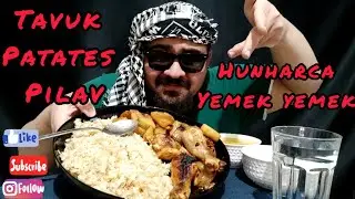 TAVUK PATATES PİLAV  MUKBANG  / TÜRKÇE ASMR YEMEK / MUKBANG TÜRKÇE / ASMR TÜRKÇE YEMEK / ASMR YEMEK