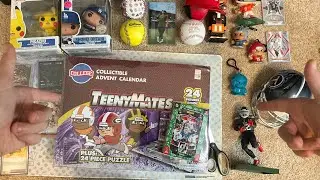 Opening a teenymates advent calendar and a donruss tin