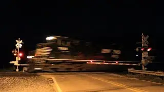NS elly style DC & AC GEVO pair highball west @ Romulus w/ NS Triple Crown Roadrailer 255