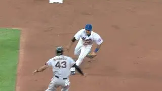 SF@NYM: Tejada, Duda team up to turn a double play