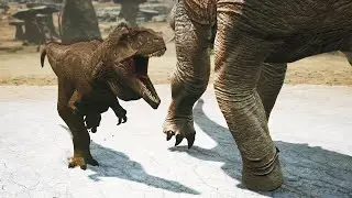 Tudo Por uma F&ecirc;mea, A Formiga atacando Um Gigante , vida do giganotossauro Abyss . | Path of Titans.