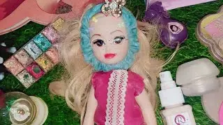Satisfying Asmr makeup 💄 with beautiful little doll#viral#tdoll#makeup#asmr