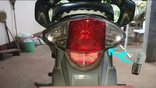 ไฟท้ายมอเตอร์ไซค์ไม่ติด ให้แก้ไขแบบนี้ Honda Wave