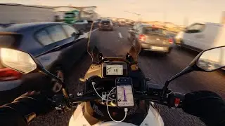 Honda Transalp 2025 POV &ndash; Riding Through Porto Traffic
