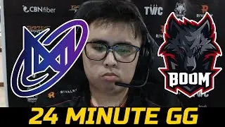 BOOM VS NIGMA GALAXY SEA GAME 3 - 24 MINUTE GG STOMP
