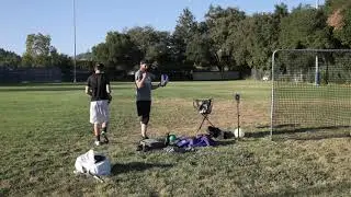 Loading Drive Leg Progressions w/ MedBall + Throws into Net | Pitching Lessons